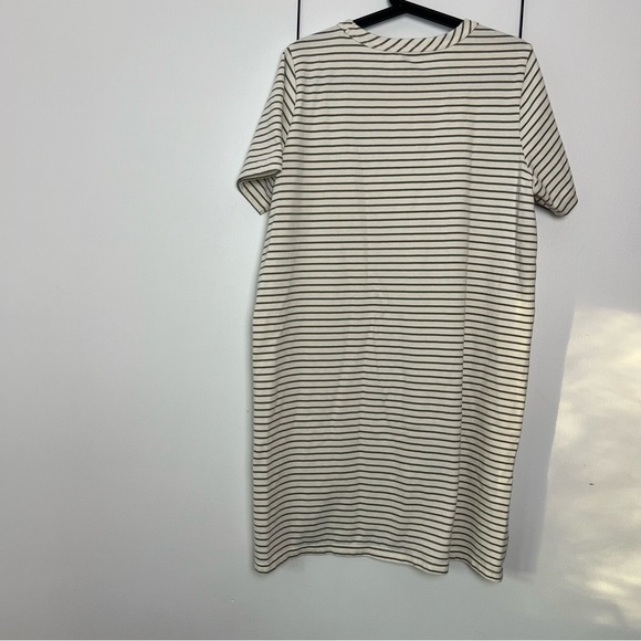 BUFFALO David Bitton Woman’s Green Striped Short Sleeve T-shirt Dress - Picture 5 of 5